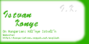 istvan konye business card